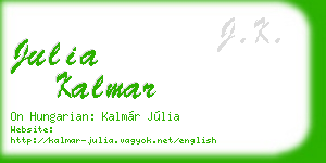 julia kalmar business card